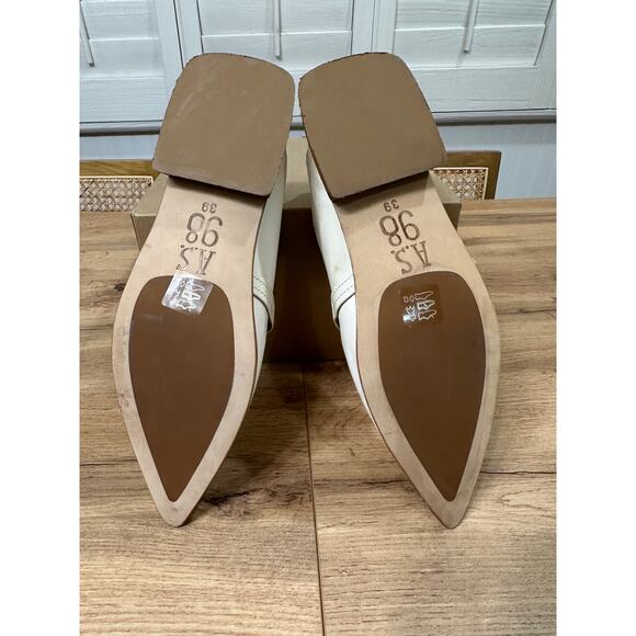 A.S. 98 Averi Shoes Milk Leather Size 8.5 US 39 EU NWOB Elegant Simple - Picture 13 of 16